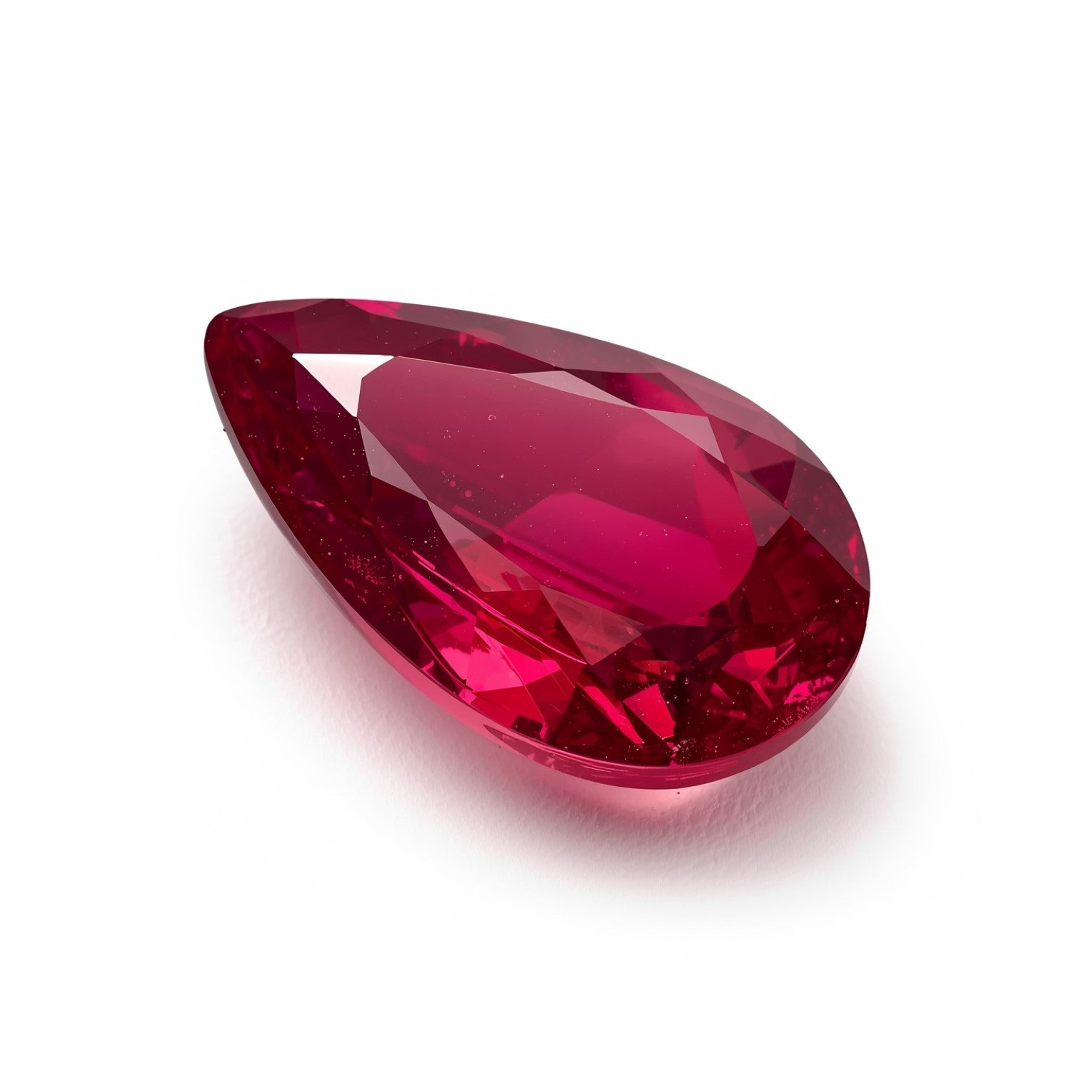 Red Jade 1PC Chunky 12x16 MM Pear Faceted Red Fine Semi Precious Loose Gemstone