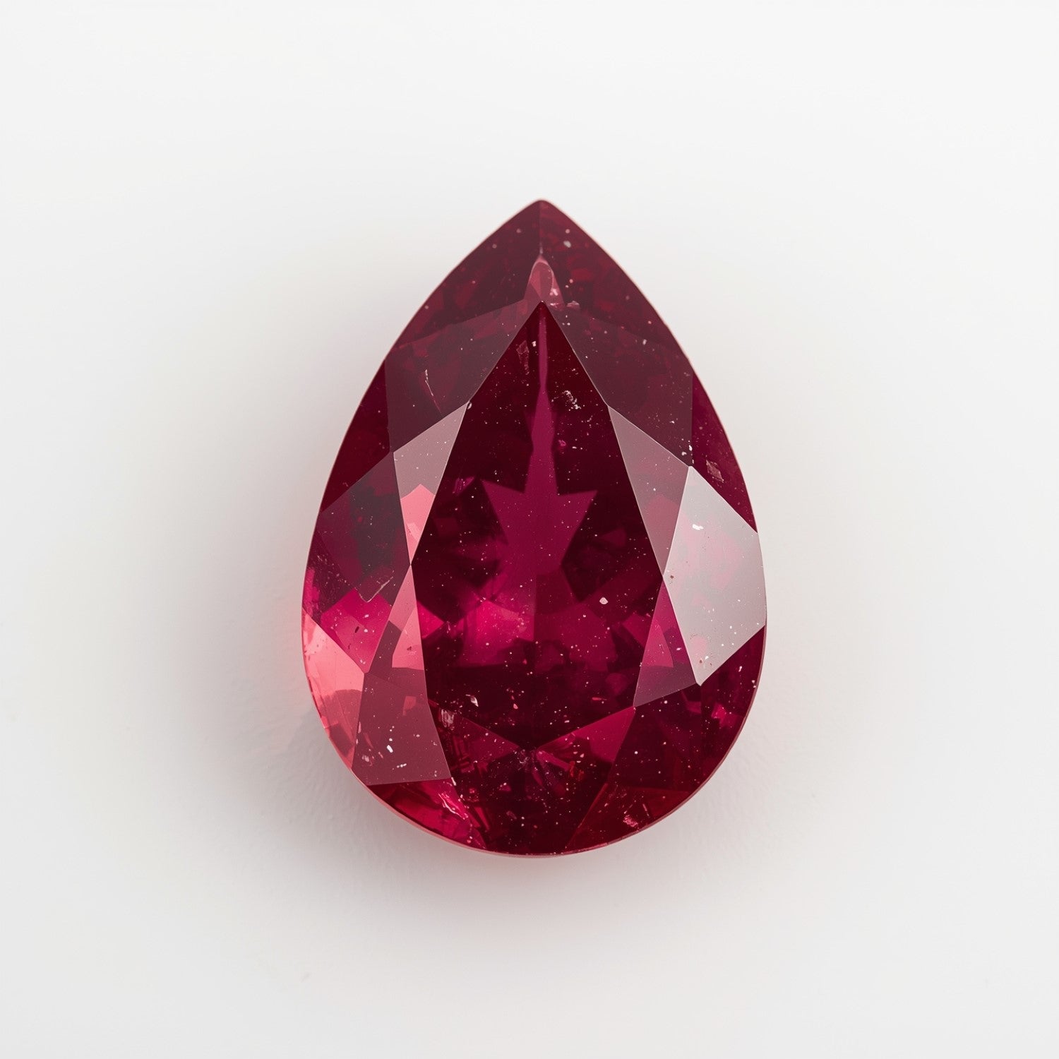 Red Jade 1PC Chunky 12x16 MM Pear Faceted Red Fine Semi Precious Loose Gemstone