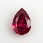 Red Jade 1PC Chunky 12x16 MM Pear Faceted Red Fine Semi Precious Loose Gemstone