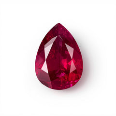 Red Jade 1PC Chunky 13x18 MM Pear Faceted Red High-Quality Semi Precious Loose Gemstones