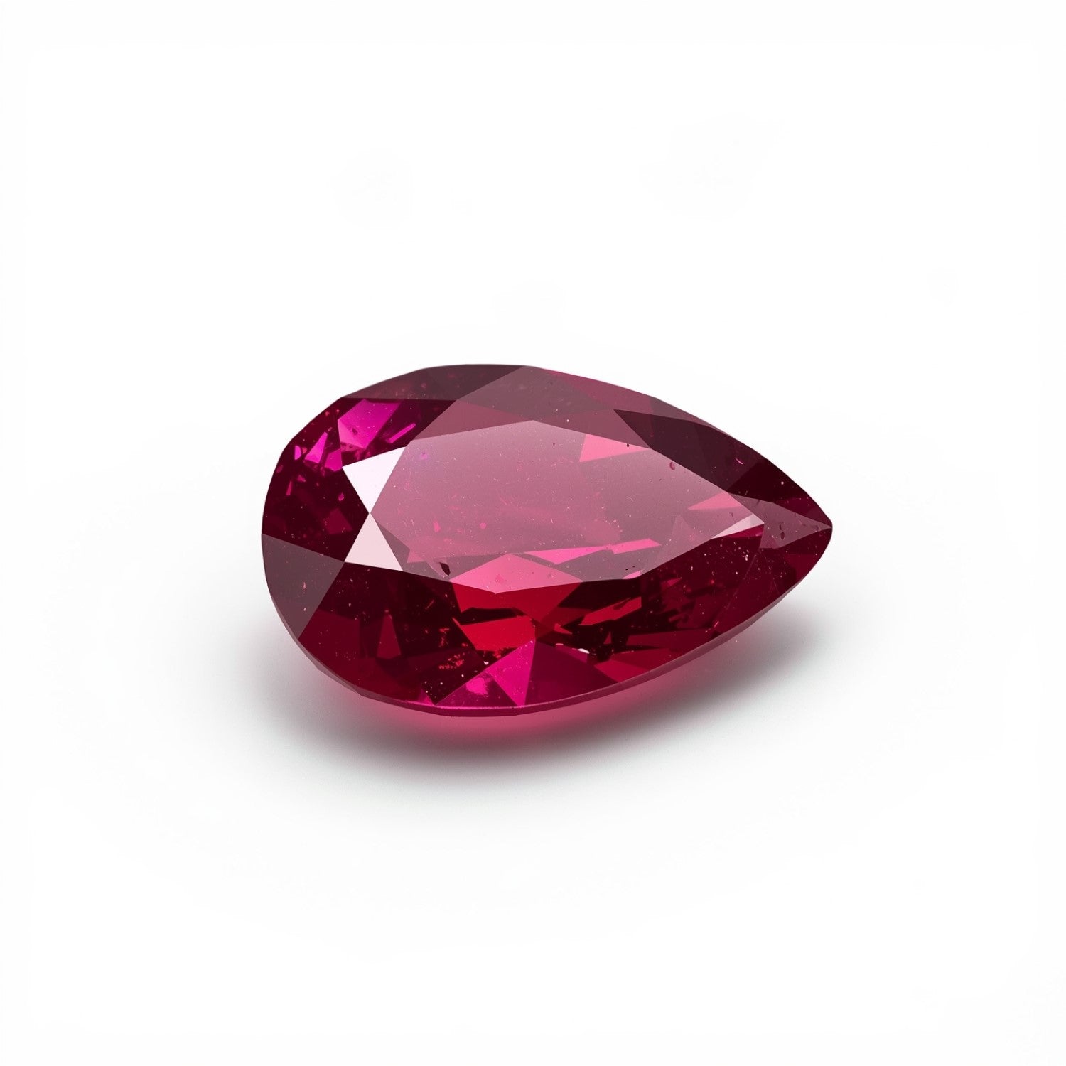 Red Jade 10PC Tiny 4x6 MM Pear Faceted Red Genuine Semi Precious Loose Gemstones