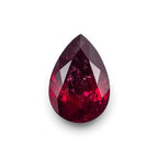 Red Jade 1PC Medium 7x10 MM Pear Faceted Red Sparkling Semi Precious Gems