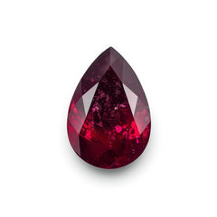 Red Jade 1PC Medium 7x10 MM Pear Faceted Red Sparkling Semi Precious Gems