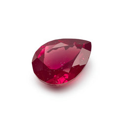 Red Jade 1PC Medium 8x10 MM Pear Faceted Red Polished Semi Precious Loose Gems