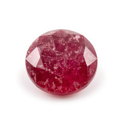 Red Jade 1PC Large 11x11 MM Round Faceted Red Fine Semi Precious Gems