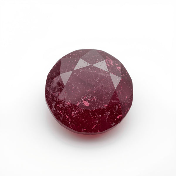 Red Jade 1PC Large 12x12 MM Round Faceted Red High-Quality Semi Precious Loose Gems