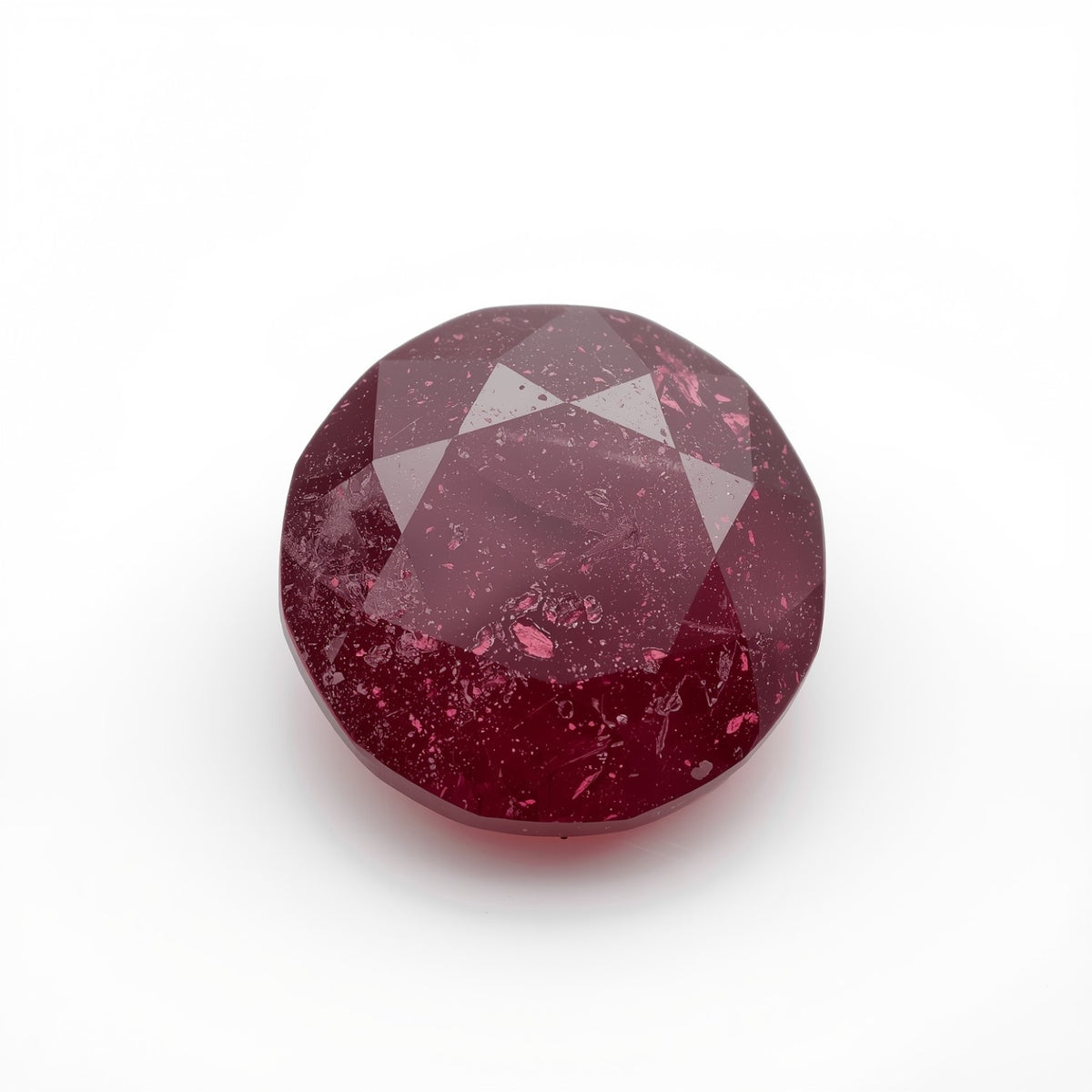 Red Jade 1PC Large 12x12 MM Round Faceted Red High-Quality Semi Precious Loose Gems