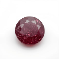 Red Jade 1PC Large 12x12 MM Round Faceted Red High-Quality Semi Precious Loose Gems