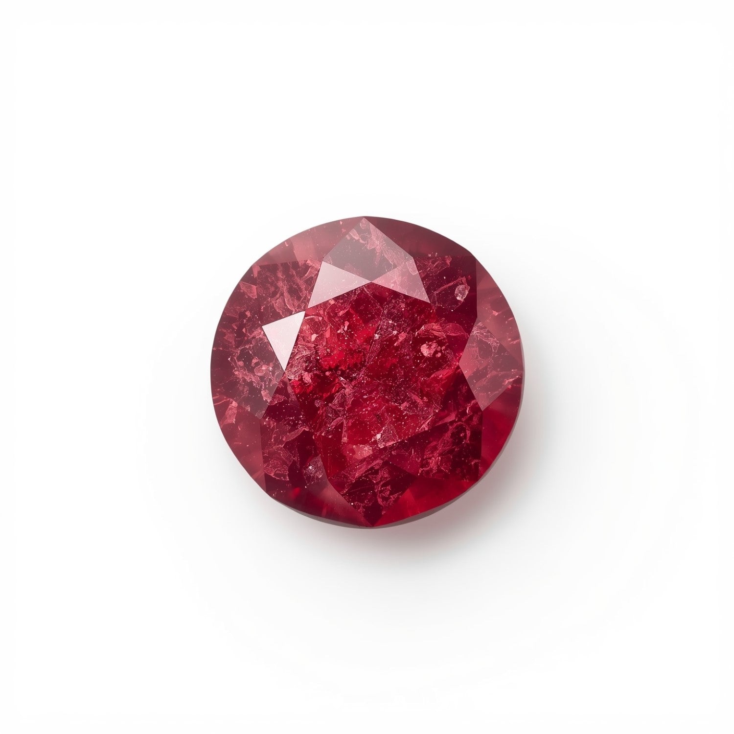 Red Jade 10PC Tiny 3x3 MM Round Faceted Red Fiery Semi Precious Gems Imagen principal del producto