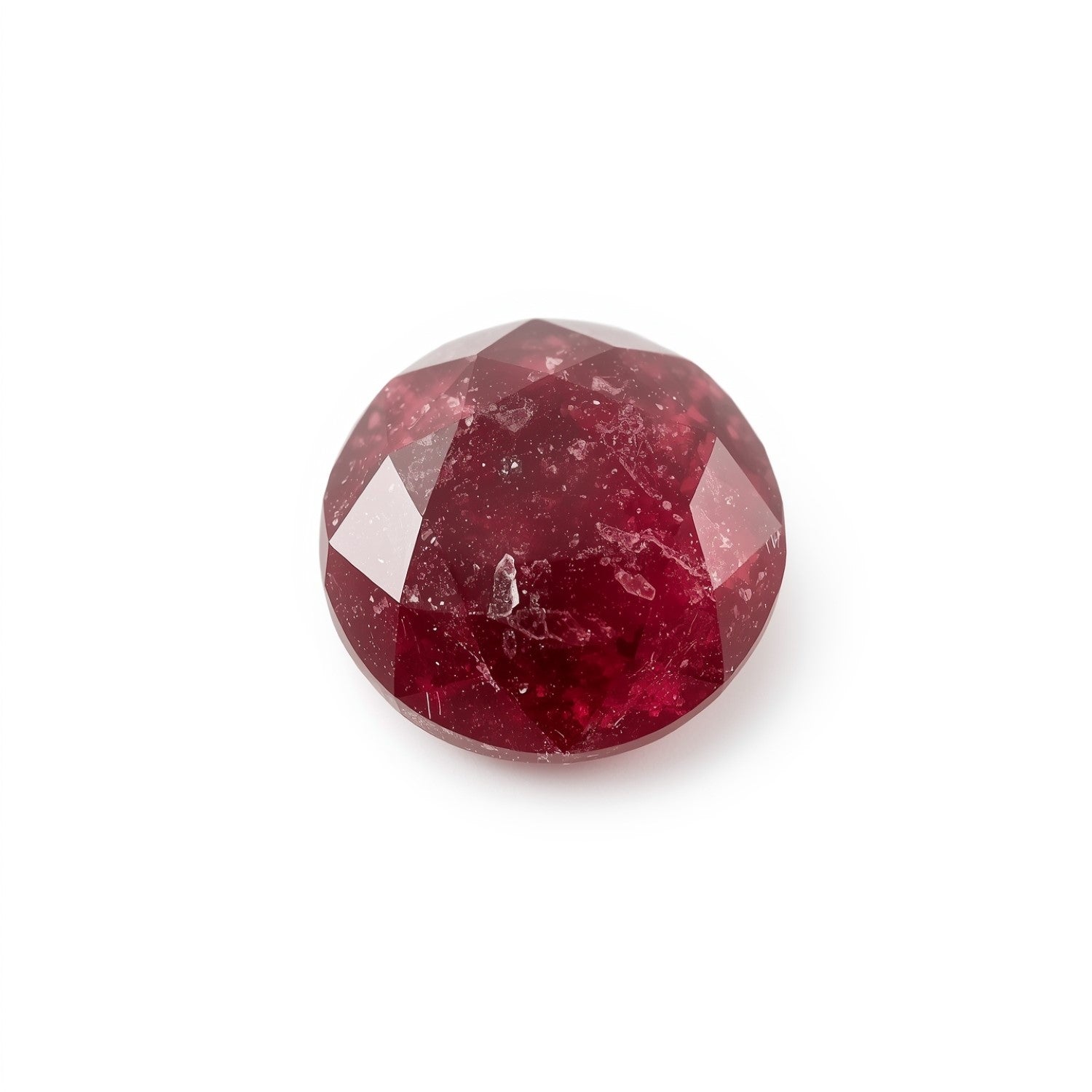 Red Jade 10PC Tiny 3x3 MM Round Faceted Red Fiery Semi Precious Gems Imagen secundaria del producto