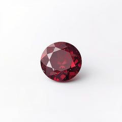 Red Jade 1PC Tiny 6x6 MM Round Faceted Red Polished Semi Precious Loose Gemstones