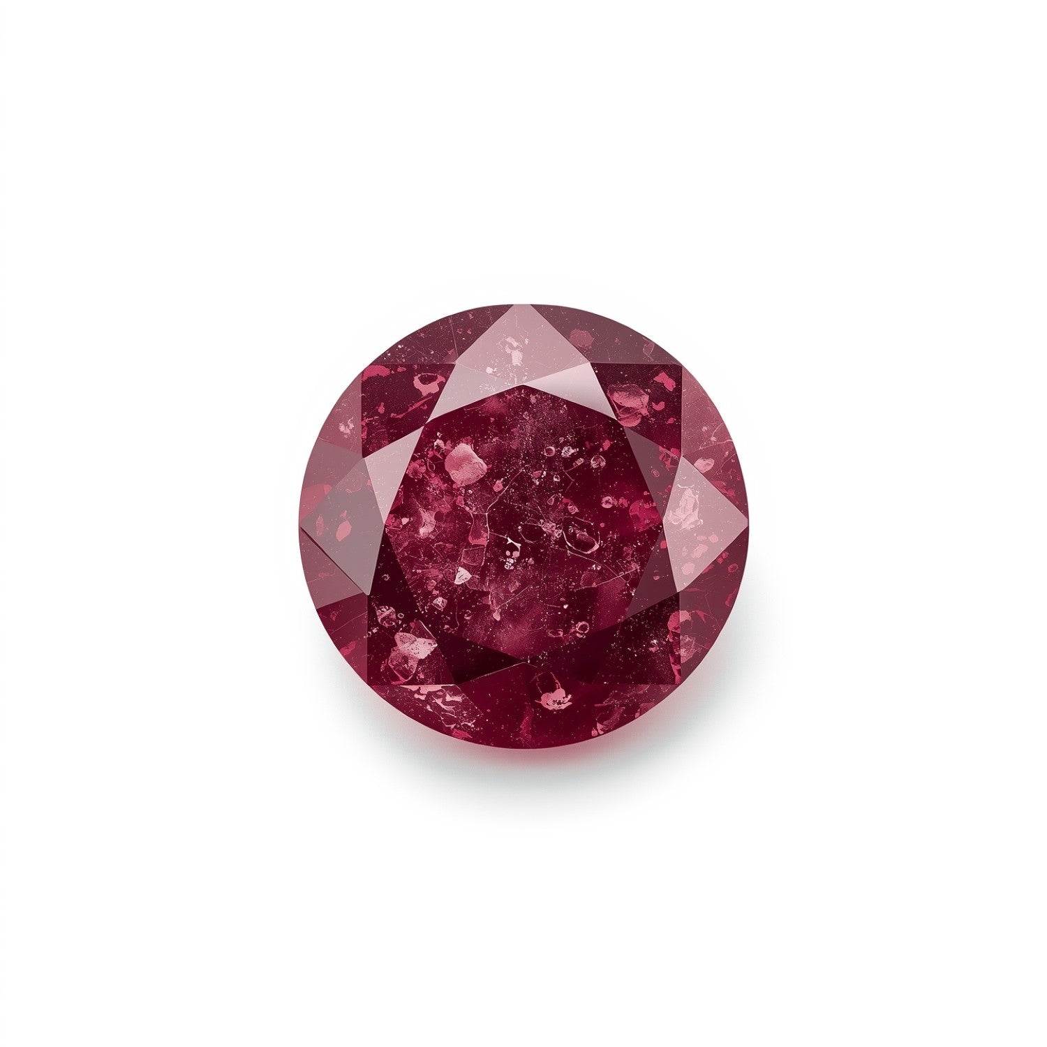 Red Jade 1PC Small 8x8 MM Round Faceted Red Luster Semi Precious Loose Gems Imagen secundaria del producto