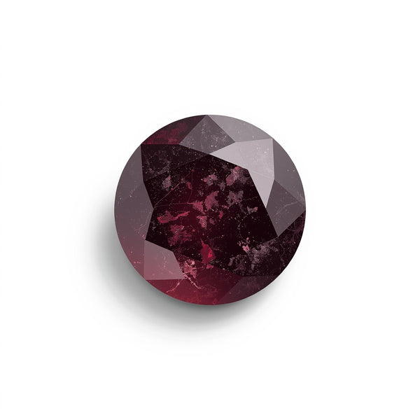 Red Jade 1PC Medium 9x9 MM Round Faceted Red Lustrous Semi Precious Loose Gemstone