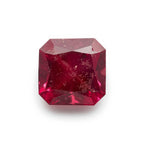 Red Jade 1PC Large 10x10 MM Square Faceted Red Shine Semi Precious Loose Gemstones