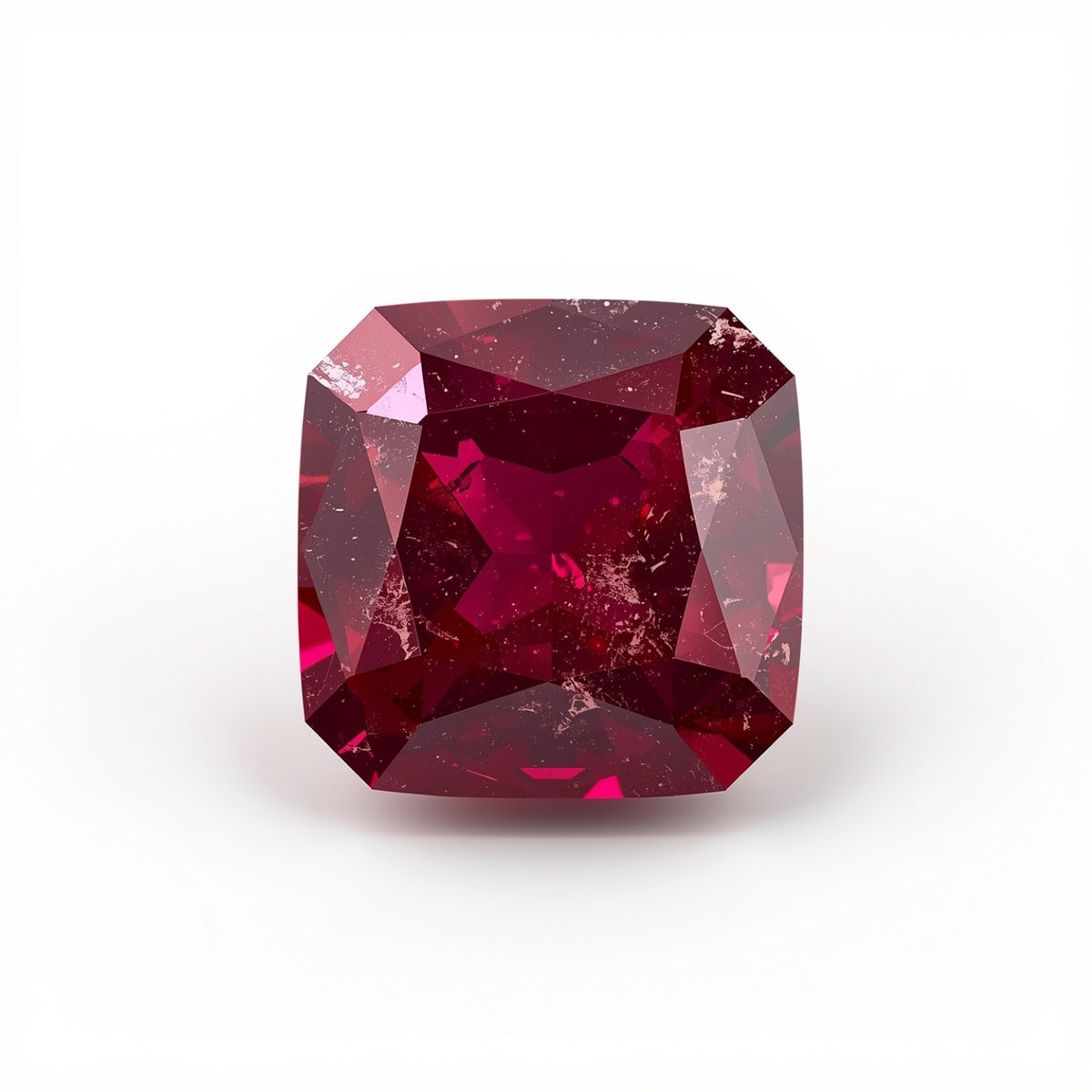 Red Jade 1PC Large 11x11 MM Square Faceted Red Fine Semi Precious Gems