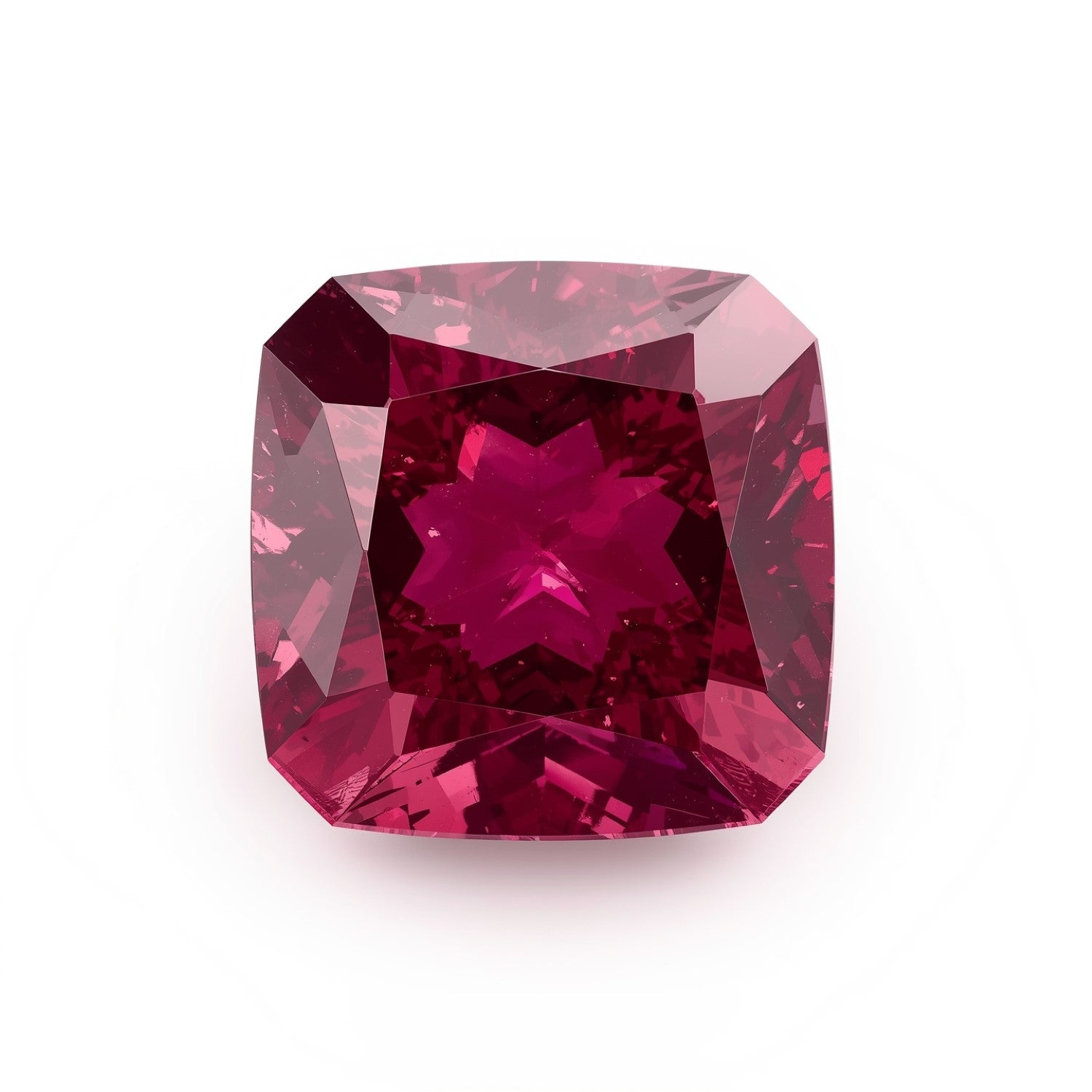 Red Jade 1PC Large 11x11 MM Square Faceted Red Fine Semi Precious Gems Imagen secundaria del producto