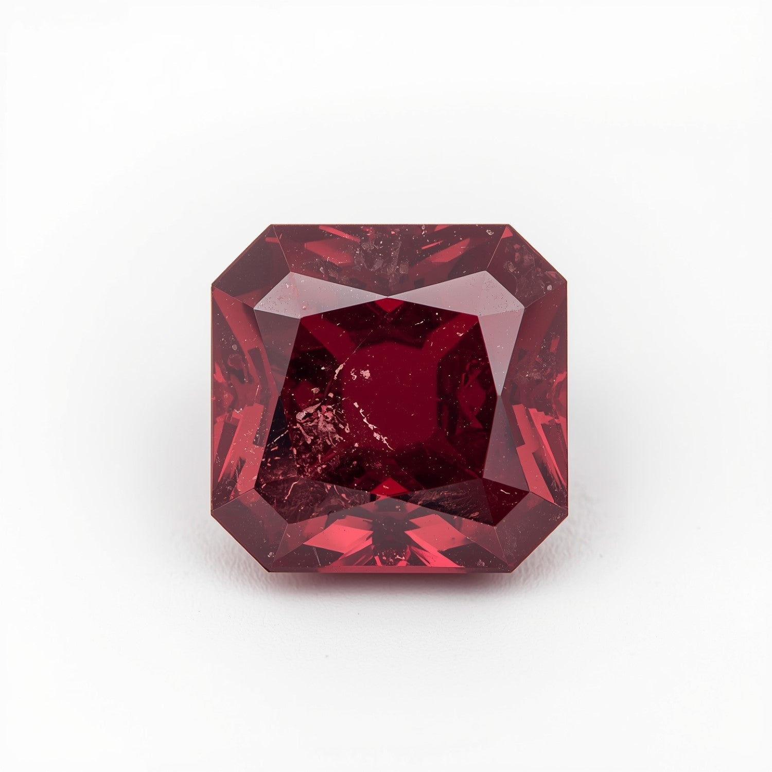 Red Jade 1PC Large 12x12 MM Square Faceted Red High-Quality Semi Precious Loose Gems