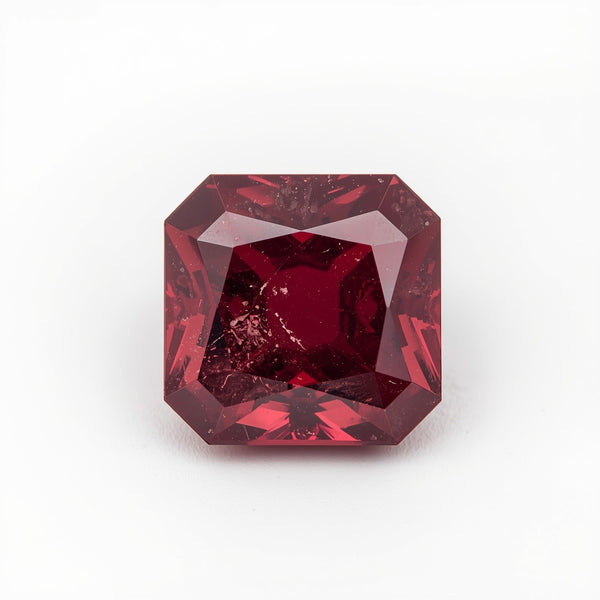 Red Jade 1PC Large 12x12 MM Square Faceted Red High-Quality Semi Precious Loose Gems
