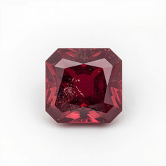 Red Jade 1PC Large 12x12 MM Square Faceted Red High-Quality Semi Precious Loose Gems