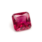 Red Jade 1PC Chunky 14x14 MM Square Faceted Red Genuine Semi Precious Loose Gemstones