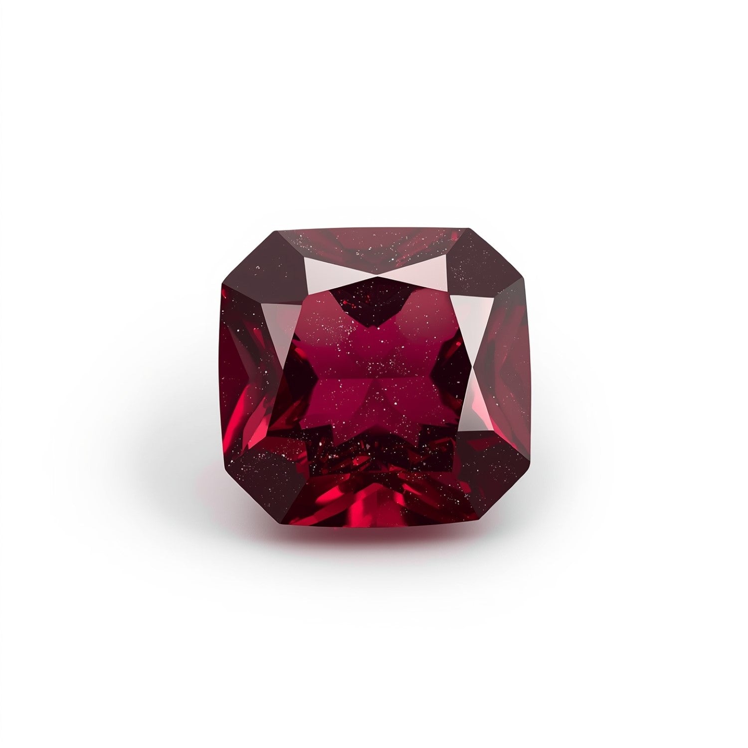 Red Jade 1PC Chunky 15x15 MM Square Faceted Red Superior Semi Precious Gems Imagen principal del producto