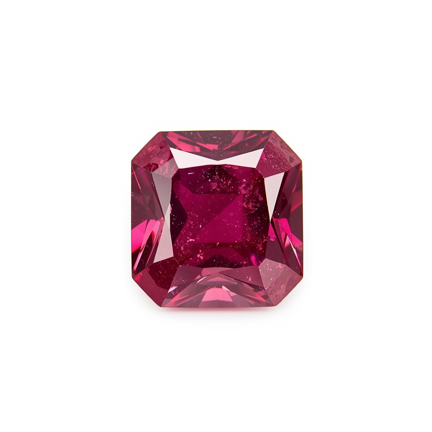 Red Jade 10PC Tiny 4x4 MM Square Faceted Red Brilliant Semi Precious Loose Gems