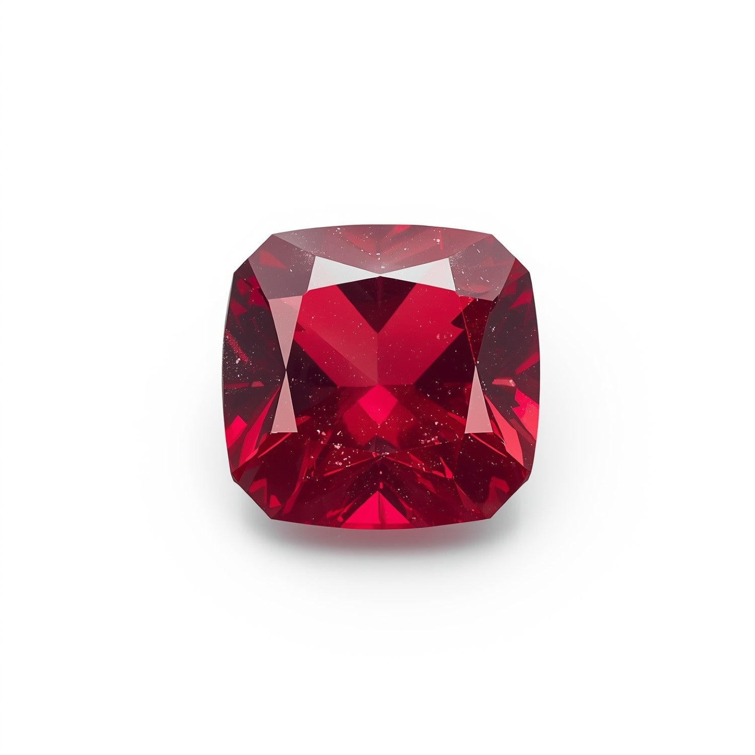 Red Jade 10PC Tiny 4x4 MM Square Faceted Red Brilliant Semi Precious Loose Gems Secondary image