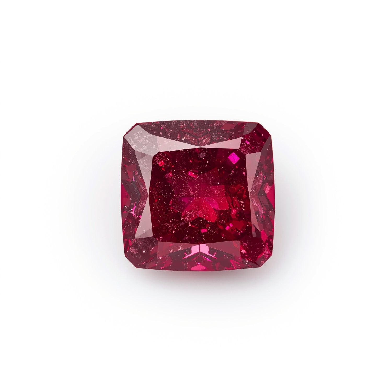 Red Jade 1PC Tiny 5x5 MM Square Faceted Red Sparkling Semi Precious Loose Gemstone Imagen principal del producto