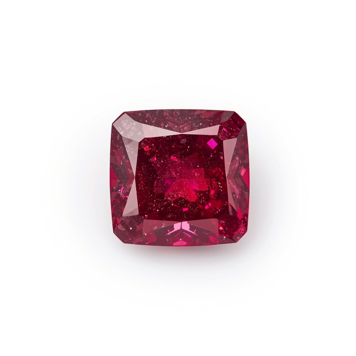 Red Jade 1PC Tiny 5x5 MM Square Faceted Red Sparkling Semi Precious Loose Gemstone