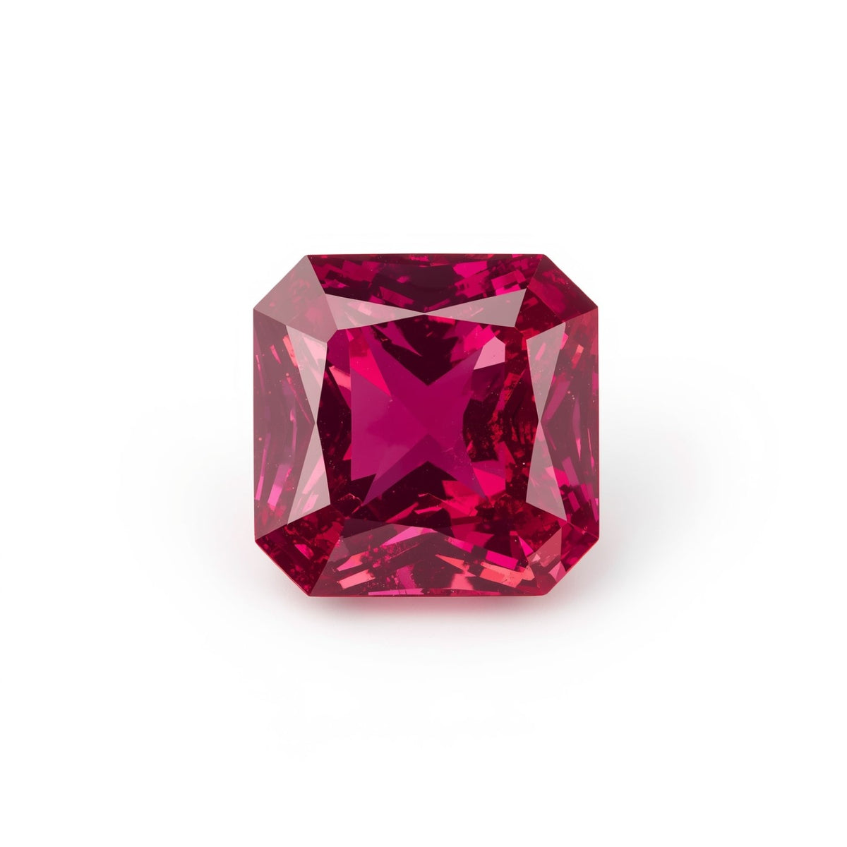 Red Jade 1PC Small 7x7 MM Square Faceted Red Splendid Semi Precious Gems