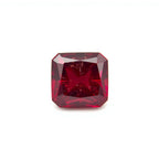 Red Jade 1PC Small 7x7 MM Square Faceted Red Splendid Semi Precious Gems