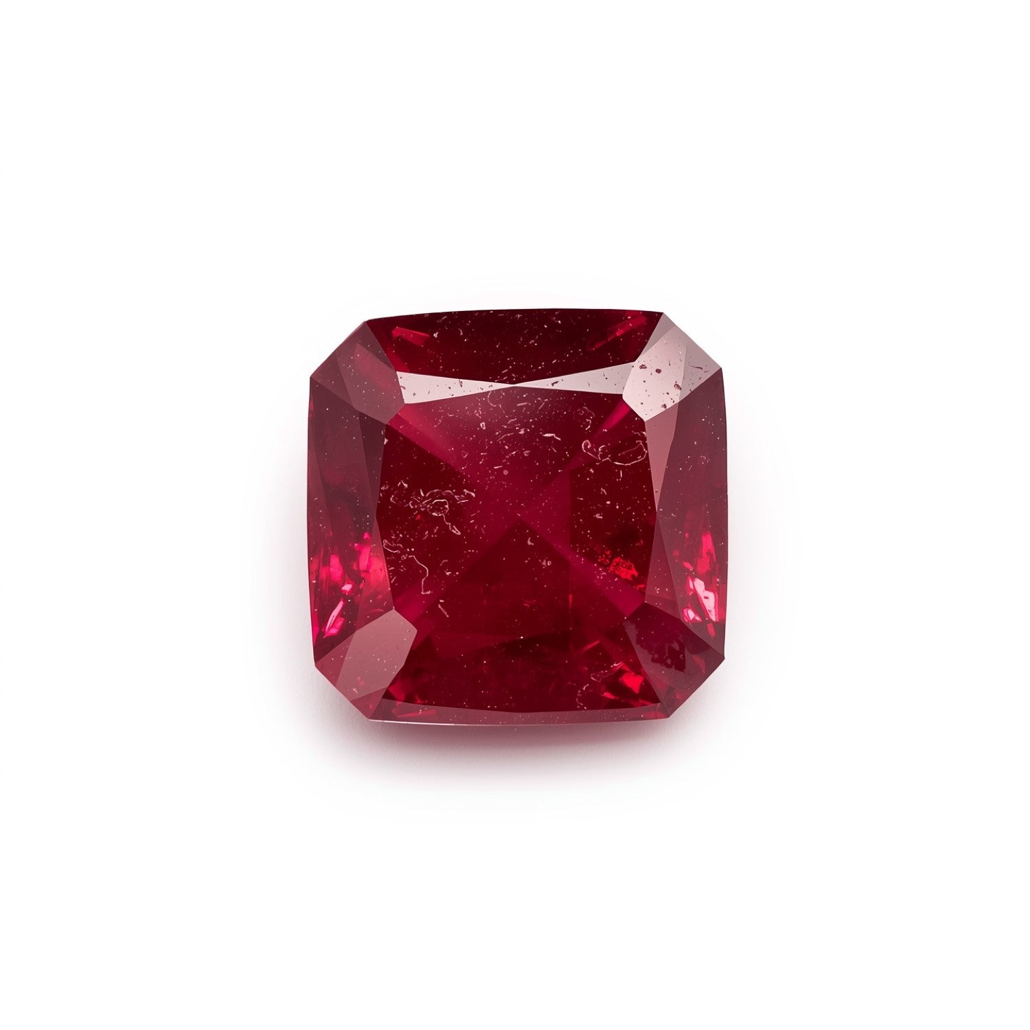 Red Jade 1PC Small 8x8 MM Square Faceted Red Luster Semi Precious Loose Gems Imagen secundaria del producto