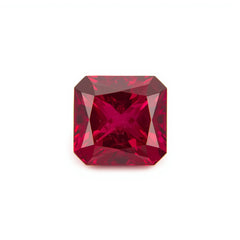 Red Jade 1PC Medium 9x9 MM Square Faceted Red Lustrous Semi Precious Loose Gemstone