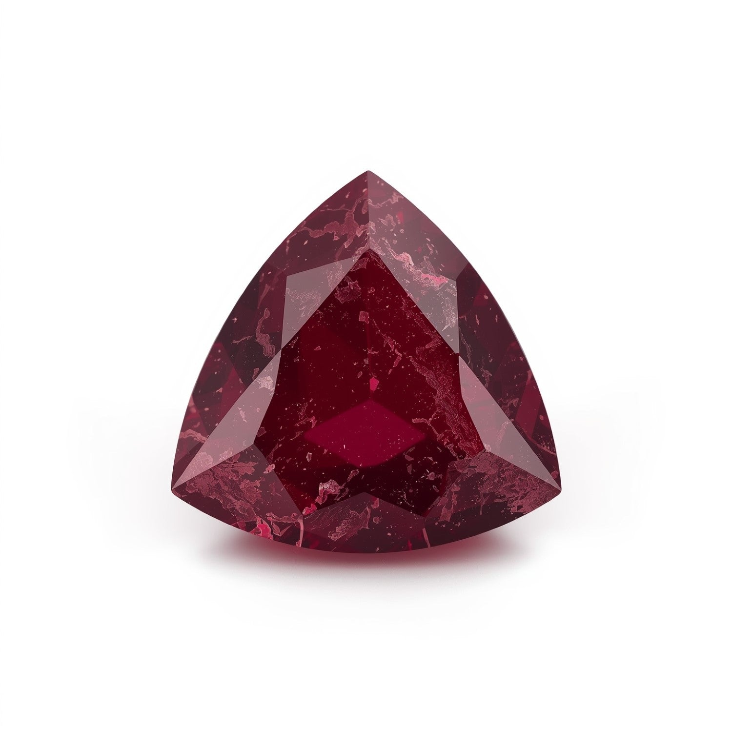 Red Jade 1PC Large 12x12 MM Triangle Faceted Red High-Quality Semi Precious Loose Gems