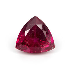 Red Jade 1PC Chunky 15x15 MM Triangle Faceted Red Superior Semi Precious Gems