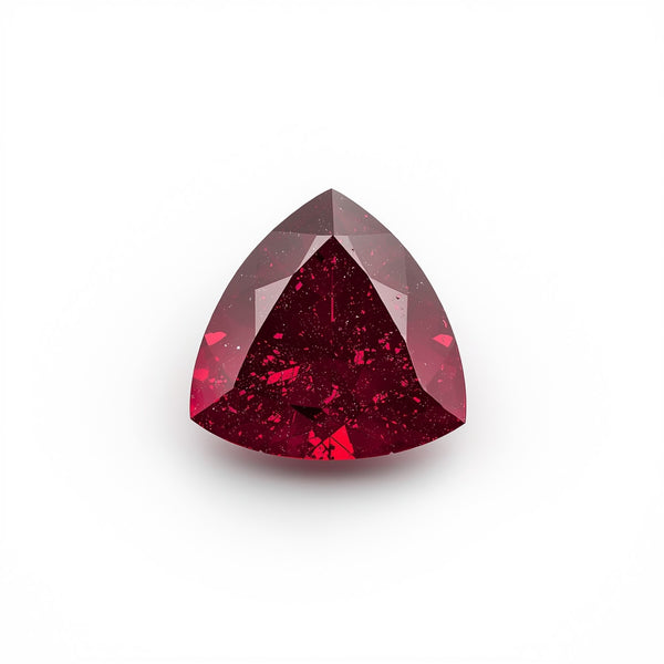 Red Jade 10PC Tiny 4x4 MM Triangle Faceted Red Brilliant Semi Precious Loose Gems