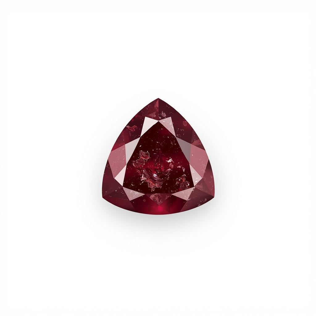 Red Jade 10PC Tiny 5x5 MM Triangle Faceted Red Sparkling Semi Precious Loose Gemstone