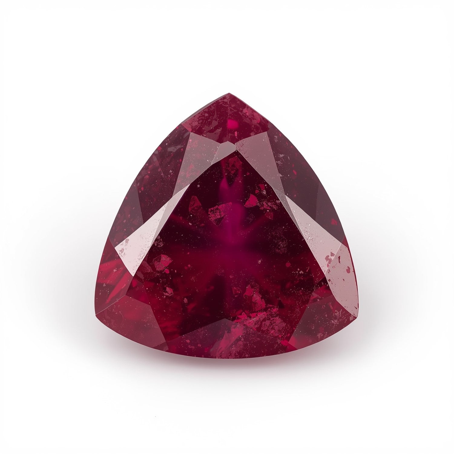 Red Jade 1PC Medium 9x9 MM Triangle Faceted Red Lustrous Semi Precious Loose Gemstone Imagen secundaria del producto