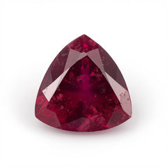 Red Jade 1PC Medium 9x9 MM Triangle Faceted Red Lustrous Semi Precious Loose Gemstone