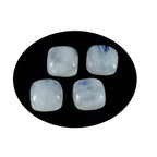 Rainbow Moonstone 1PC Small 7x7 MM Cushion Cabochon White Polished semi Precious Loose Gemstones