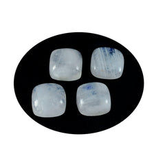 Rainbow Moonstone 1PC Small 7x7 MM Cushion Cabochon White Polished semi Precious Loose Gemstones