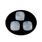 Rainbow Moonstone 1PC Small 8x8 MM Cushion Cabochon White Splendid semi Precious Semi Precious Gemstone