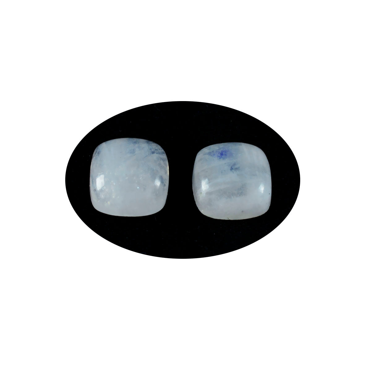 Rainbow Moonstone 1PC Medium 9x9 MM Cushion Cabochon White Luster semi Precious Precious Gemstone