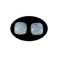 Rainbow Moonstone 1PC Medium 9x9 MM Cushion Cabochon White Luster semi Precious Precious Gemstone