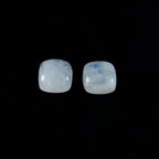 Rainbow Moonstone 1PC Small 7x7 MM Cushion Cabochon White Polished semi Precious Loose Gemstones