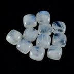 Rainbow Moonstone 1PC Small 8x8 MM Cushion Cabochon White Splendid semi Precious Semi Precious Gemstone