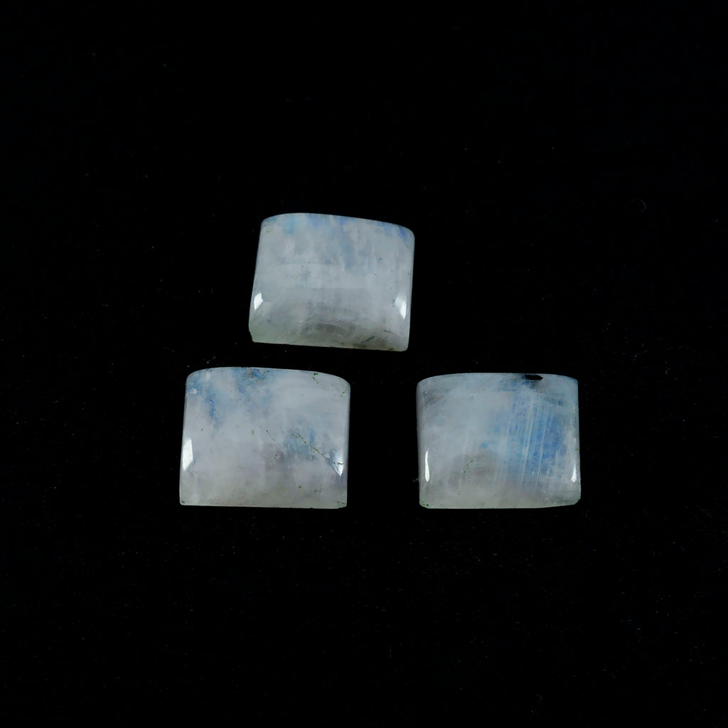 Rainbow Moonstone 10PC Tiny 3x5 MM Emerald Cabochon White Fine semi Precious Semi Precious Gemstone