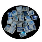 Rainbow Moonstone 1PC Tiny 5x7 MM Emerald Cabochon White Natural semi Precious Gems