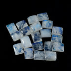 Rainbow Moonstone 1PC Tiny 5x7 MM Emerald Cabochon White Natural semi Precious Gems