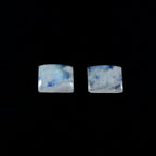 Rainbow Moonstone 1PC Medium 8x10 MM Emerald Cabochon White Brilliant semi Precious Precious Gemstone